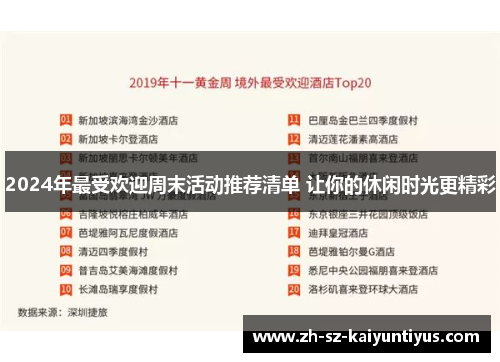 2024年最受欢迎周末活动推荐清单 让你的休闲时光更精彩