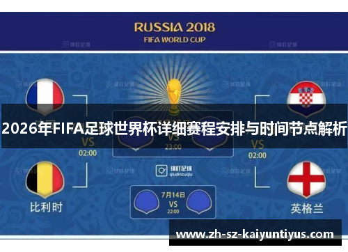 2026年FIFA足球世界杯详细赛程安排与时间节点解析